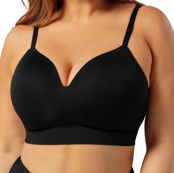 Women's Supportive Comfort Wireless Shaping Bra Size L, Black - Picture 1 of 1